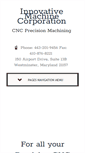 Mobile Screenshot of innovativemachinecorp.com